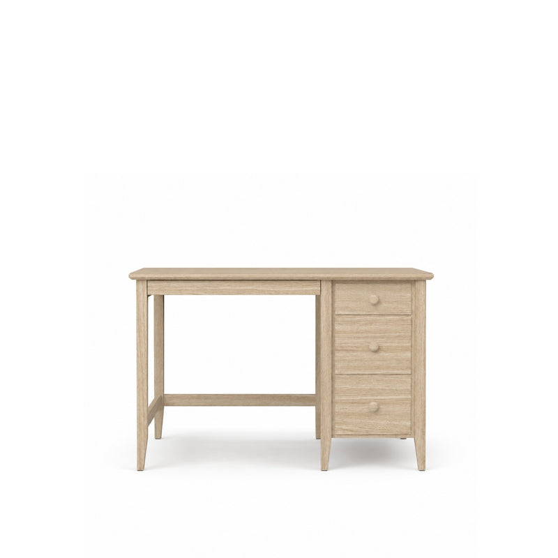 Bureau z 3 tiroirmi en chêne chêne blanchi – bureau i chambre de jeune, scandinave