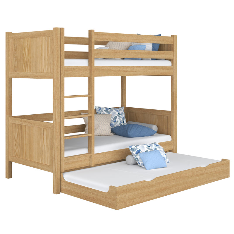 Oak Bunk Bed with Mattress Drawer Natural Oak – Scandi Children’s Room