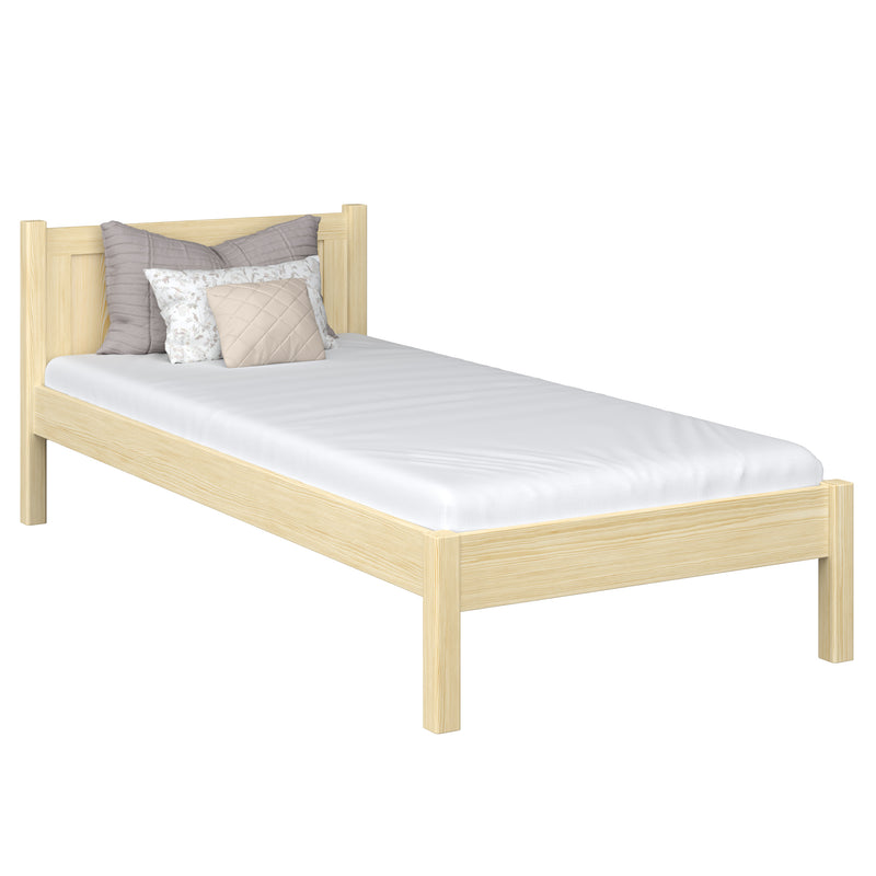 Einzelbett aus Holz Kiefer farblos – Kinderzimmer, Massivholz, Scandi-Stil