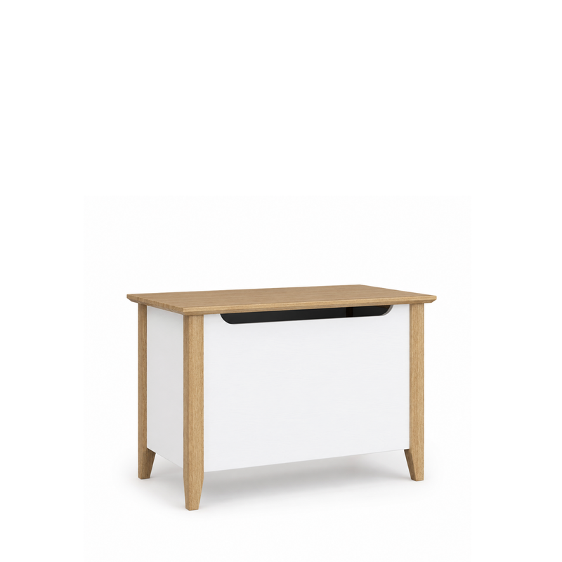 Coffre Scandi en bois blanc / chêne naturel