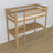 Loft bed natural oak oak – top view of the sleeping area, Nizio