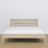 Doppelbett Eiche gebleicht – Seitenansicht, Proportionen und Form, Schlafzimmer
