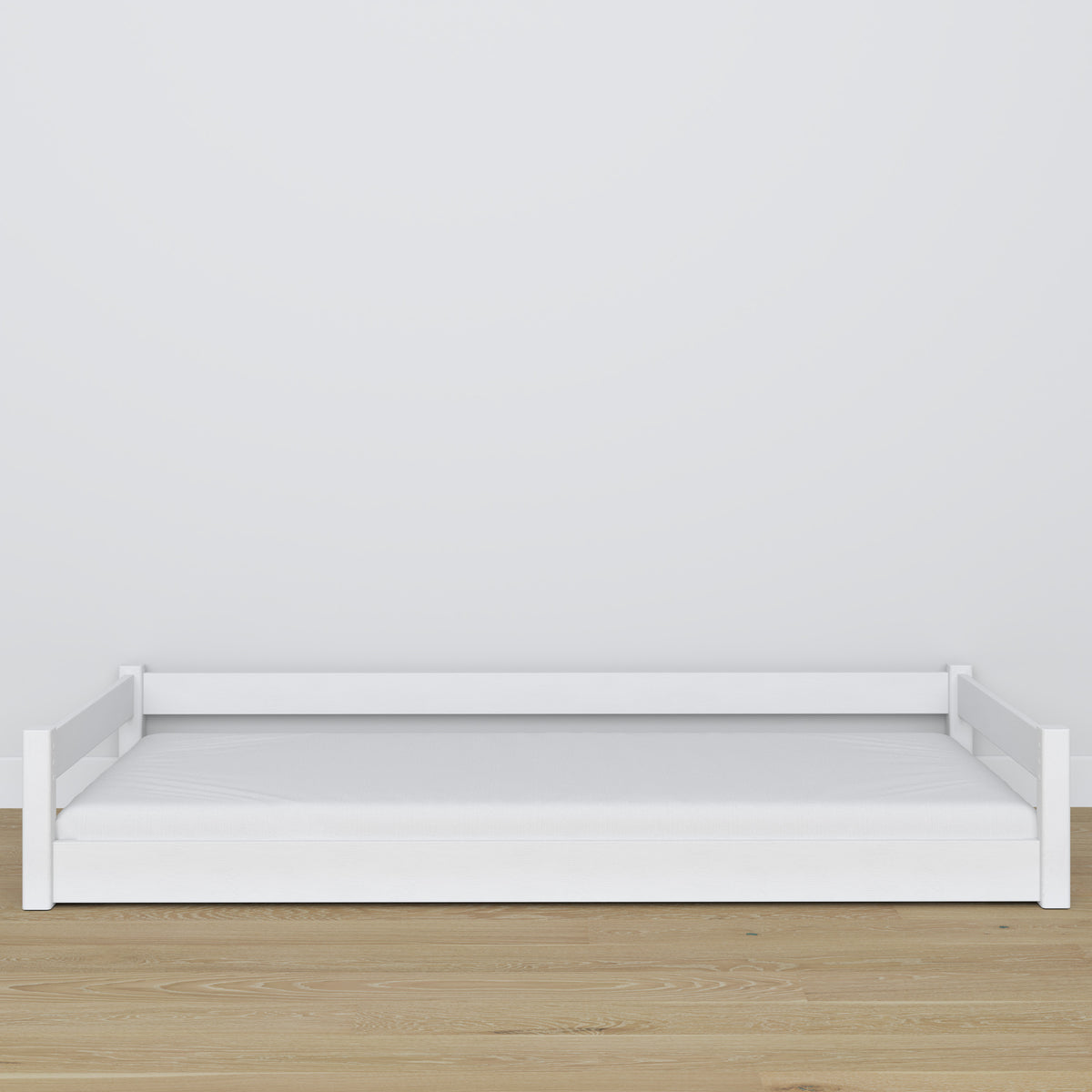 Lit bas blanc en bois – dimensions et schéma, Nizio