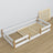 Lit bas en bois blanc-chêne – partie arrière et proportions, chambre scandinave