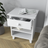 Table de chevet 1S N02 Scandi en bois blanc