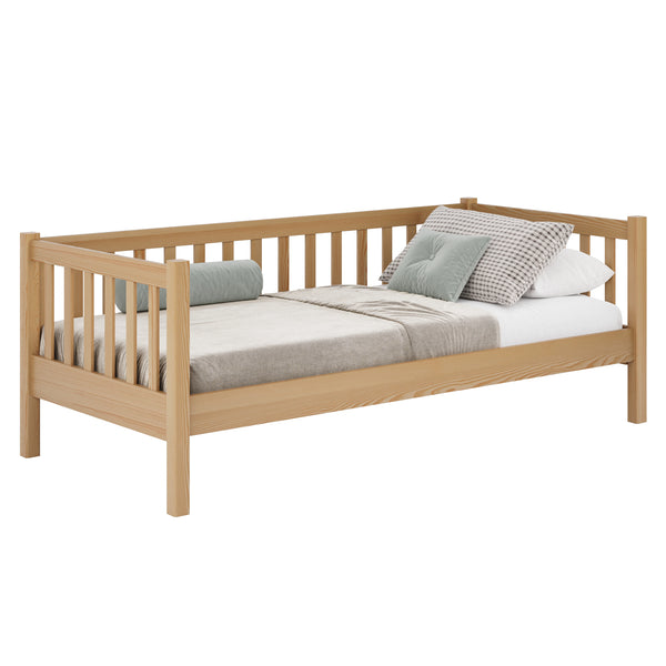 Łóżko sofa drewniane sosna naturalna – pokój dziecięcy, styl skandynawski Nizio