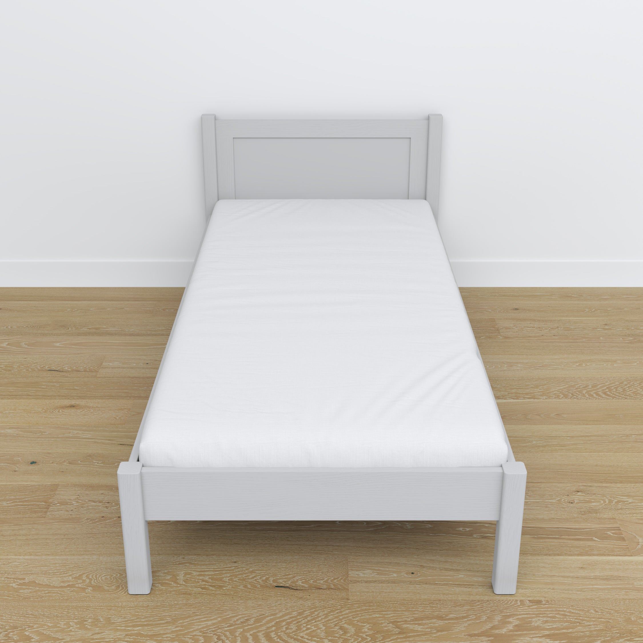 Lit gris en bois – dimensions et schéma, Nizio Home