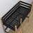 Hochbett mit Schreibtisch aus Holz schwarz-eiche – Details der Verbindungen und Leiter