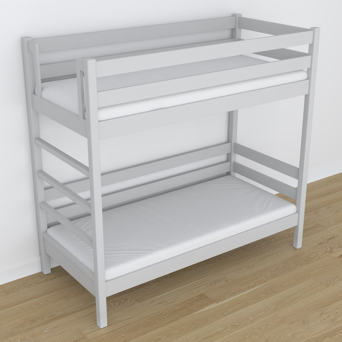 Grey Wooden Bunk Bed – Dimensions and Diagram, Nizio