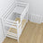 Lit superposé avec tiroir pour matelas blanc en bois – bois massif, style scandinave