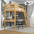 Lit mezzanine pin naturel – bureau en bois pod chambre, chambre d'enfant scandinave