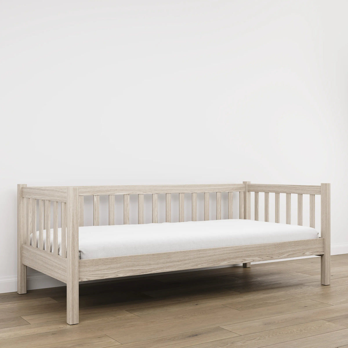 Sofa-Bett Eiche gebleicht – Holz- und Verbindungsdetails, Nizio Home