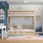 Oak Bunk Bed Bleached Oak – Open Drawer, Spacious Storage Under the Bed