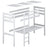 Black and Oak Wooden Loft Bed with Desk – Scandi Room Arrangement, Nizio