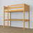 Lit mezzanine pin naturel – bureau en bois pod chambre, chambre d'enfant scandinave