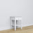 Table de chevet N01 blanc – en bois, vue frontale, Nizio Home