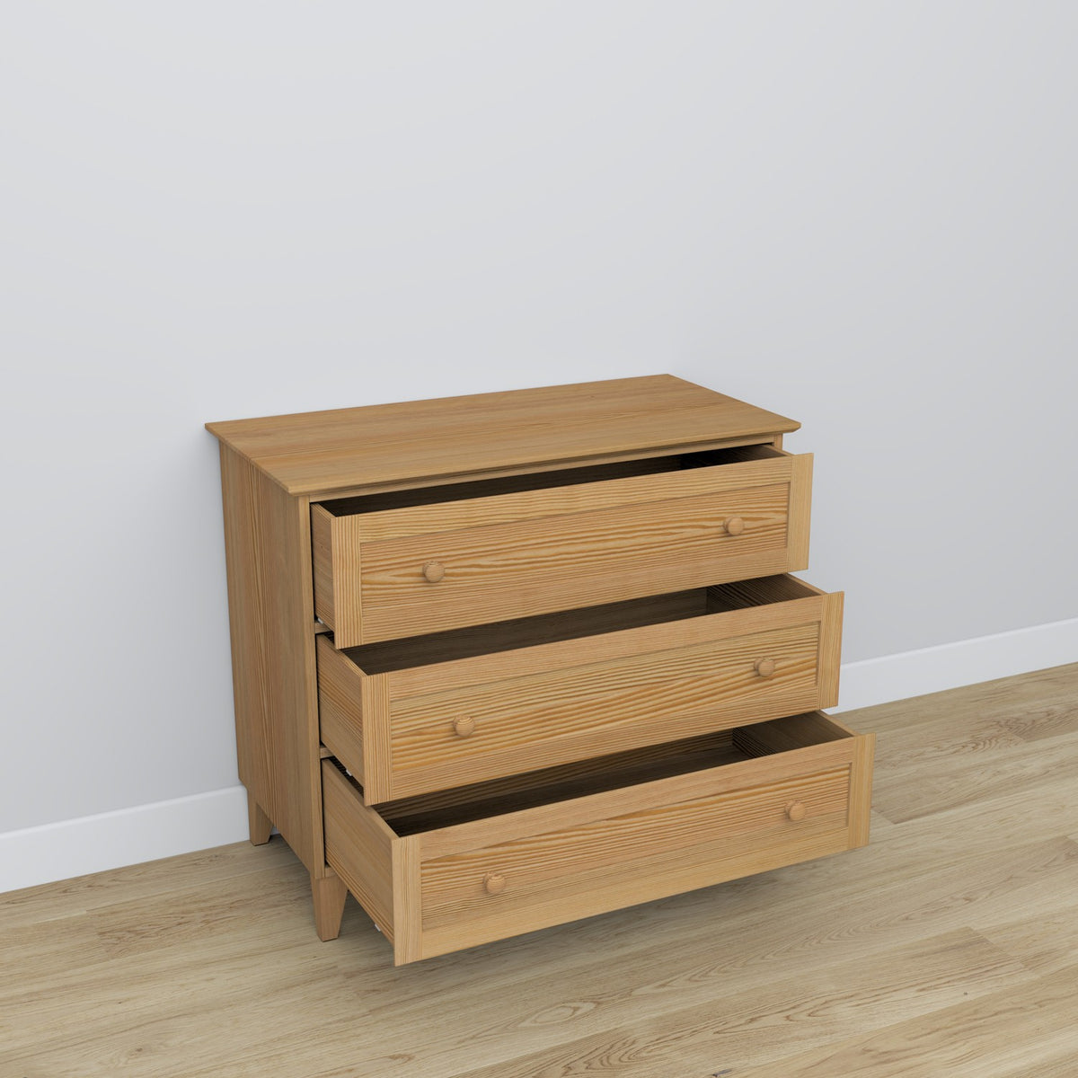 Commode 3S en pin pin naturel 105 cm w chambre – décoration scandinave
