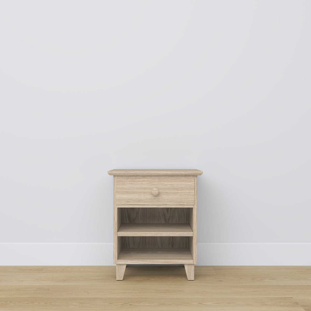 Table de chevet z tiroir N02 en chêne chêne blanchi – chambre, style scandinave