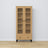Vitrine mit Schublade Eiche naturfarben mit Schwarz 90 cm – Wohnzimmer, skandinavischer Stil Nizio