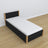 Bett mit Schublade aus Holz Schwarz-Eiche – Maße und Schema, Nizio Home