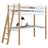 Lit mezzanine avec bureau en bois blanc-chêne – chambre d'enfant, scandinave Nizio