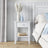 Table de chevet N01 blanc en bois – vue de côté, Nizio Home