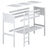 Loft bed with desk bleached oak oak – dimensions, Nizio Home