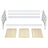 Sofa-lit en bois pin incolore – vue en biais, style scandinave