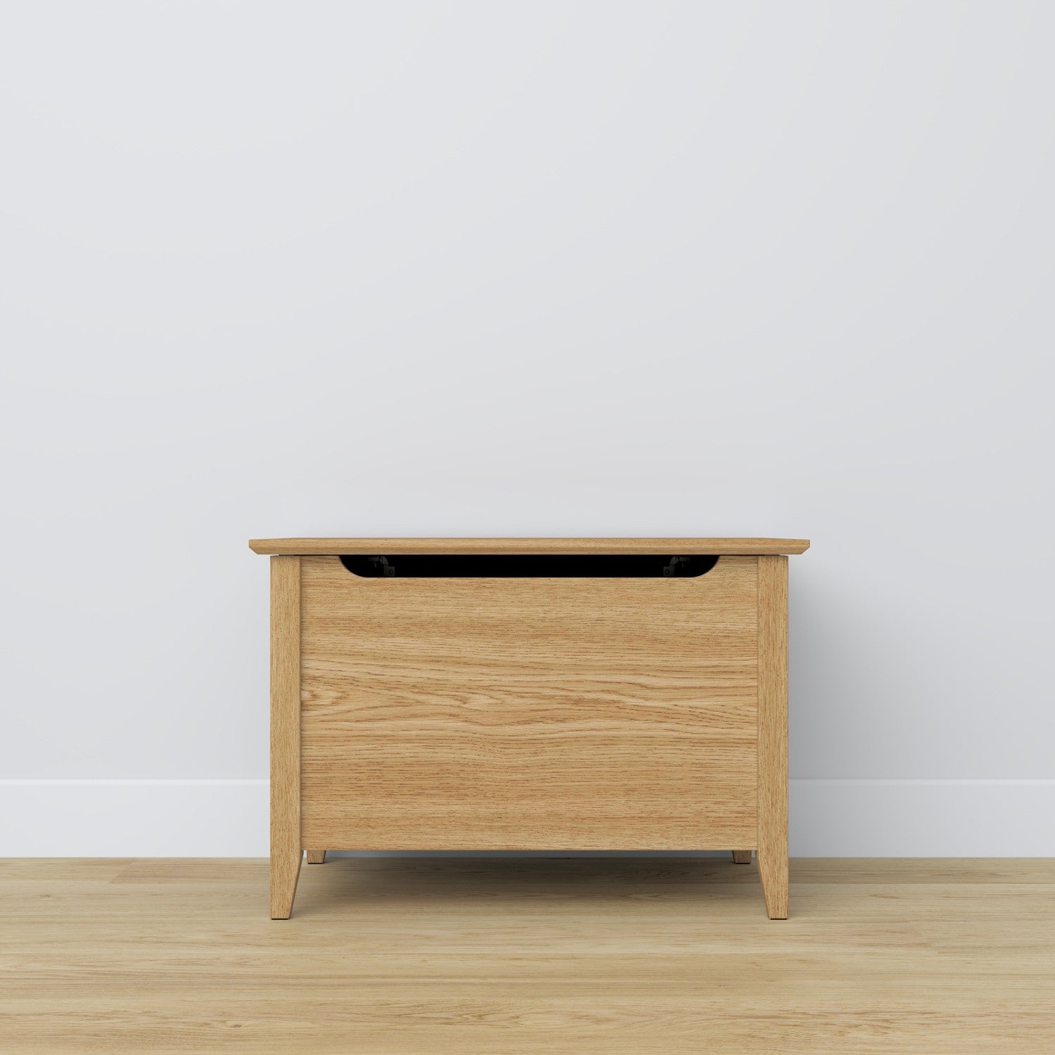 Coffre en chêne chêne naturel – rangement et siège, style scandinave Nizio