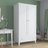 Armoire 2D1S Scandi en bois blanc
