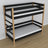 Black and Oak Wooden Bunk Bed – Close-up of Joints and Wood Details