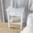 Table de chevet N01 blanc – plateau, gros plan na en bois, Nizio