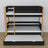 Black and Oak Wooden Bunk Bed – Interior of Mattress Drawer, Children’s Room