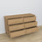 Kommode 6S Natureiche – Griff und Schubladenfront, Nahaufnahme Eichenholz