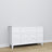 Commode 6S en bois blanc – plateau et détails, haute qualité Nizio Home