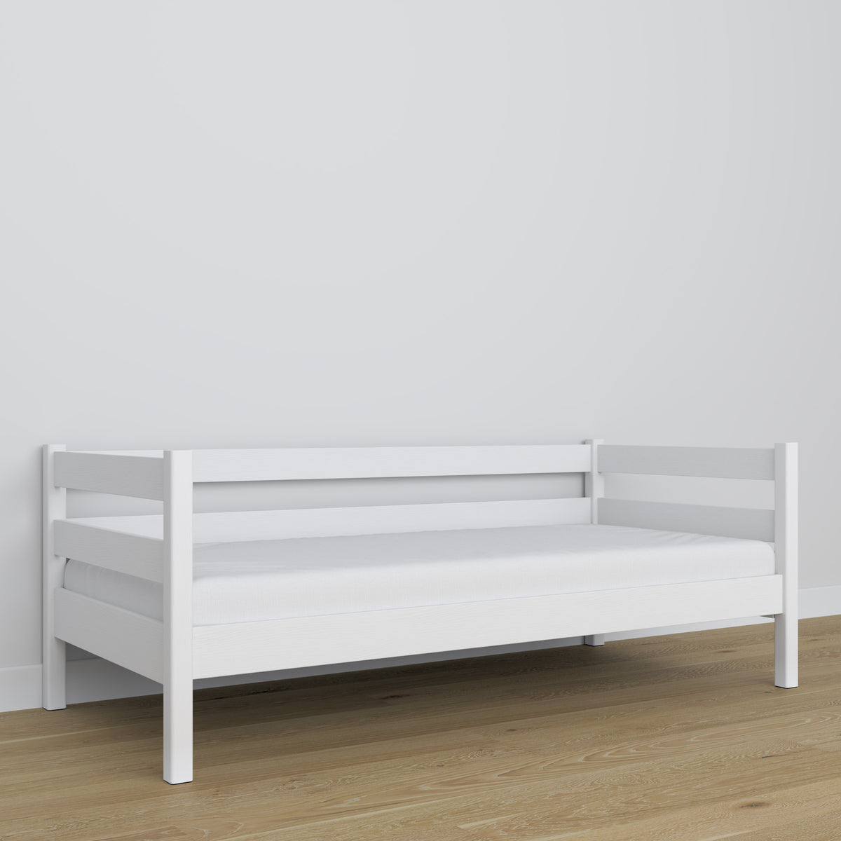 Sofa-Bett weiß aus Holz – Maße und Schema, Nizio