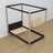 Wooden black-oak canopy bed – scandi child’s room arrangement