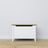 Coffre en bois blanc avec chêne – rangement et siège, style scandinave Nizio