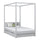 Wooden canopy bed with drawer grey – child’s room, scandi style