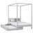 Wooden canopy bed with mattress drawer grey – scandi child’s room