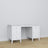 Bureau 6S blanc – en bois, plateau large, vue frontale, Nizio