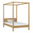 Lit à baldaquin en chêne chêne naturel – chambre d'enfant, style scandinave Nizio