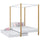 Wooden canopy bed with mattress drawer white-oak – scandi child’s room