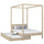Oak canopy bed with mattress drawer bleached oak – scandi child’s room