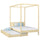 Wooden canopy bed with mattress drawer clear pine – scandi child’s room