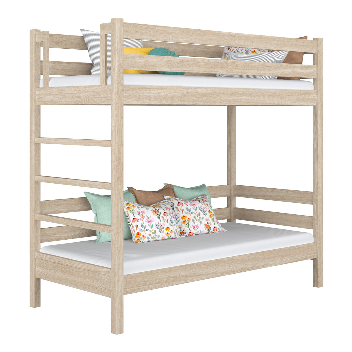 Oak Bunk Bed Bleached Oak – Children’s Room, Solid Wood, Scandinavian Style