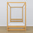 Natural pine canopy bed with drawer – side view, wooden, Nizio