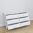 Commode 6S en bois blanc 154 cm w chambre – décoration scandinave