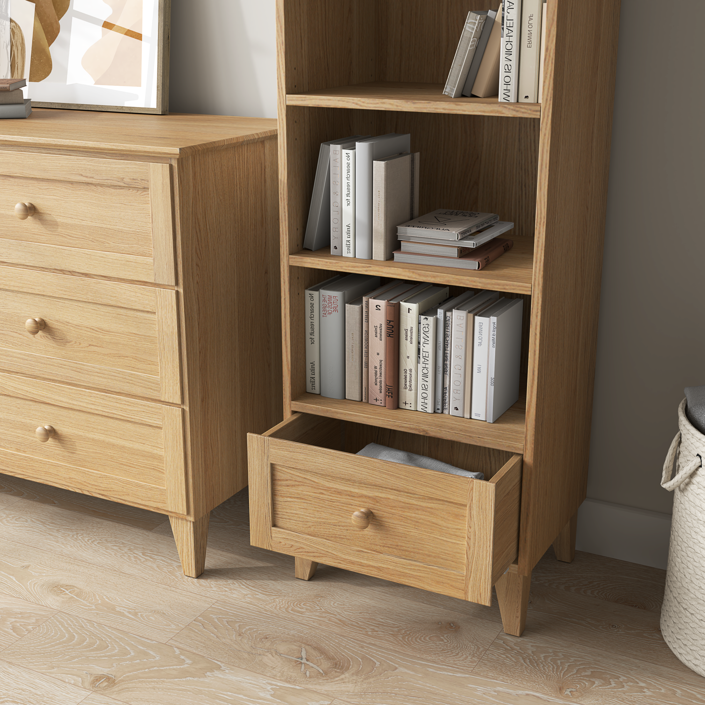 Étagère 1S 57 Scandi en chêne chêne naturel