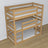Lit superposé 3 niveaux chêne naturel dans la chambre d'enfant – décoration scandinave, Nizio
